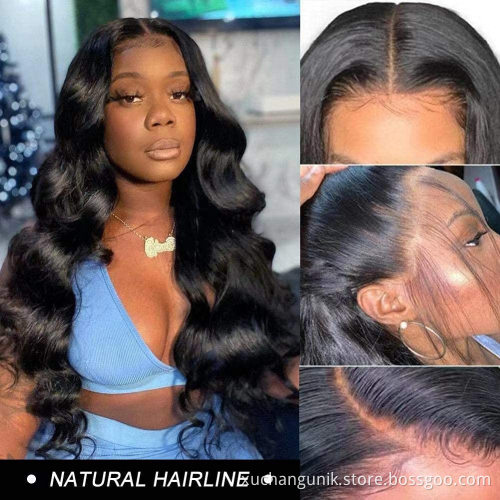 26 Inches Lace Frontal Human Virgin Hair Wigs Malaysian Body Wave Lace Front Wig 40" Body Wave Indian Hair Lace Front Wig